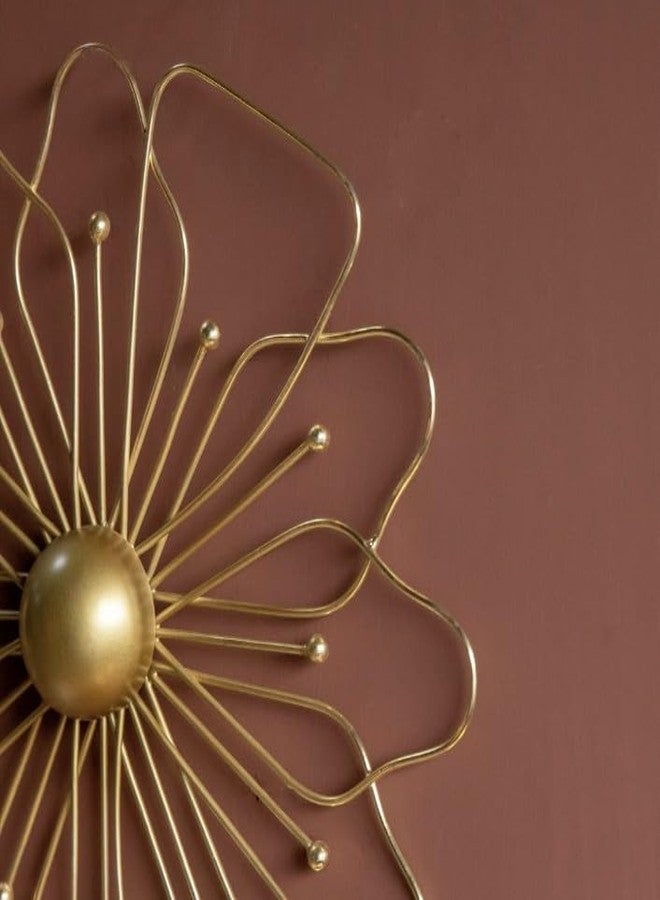 MAXXINN Wall Decor Hand Crafted Gold Finish Metal Hanging Decoration, Set of 3 Metal Wall Art Home Decor for Living Room Office Bedroom Hotel And Many More Set of 3 - Image 4