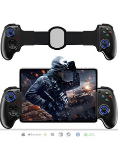 Mobile Cloud Gaming Controller for iPhone 16/15/14, iPad, Android, PC, Switch, PS3/PS4, Gamepad Joystick with Turbo, Hall Effect Trigger, 6-Axis Gyro Sensor, Streaming for PS4/Xbox/PC - Black