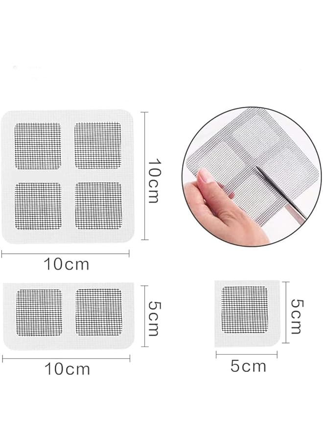 The Bros Window Screen Repair Kit, Sticky Fine Screen Mesh Patch Repair Kit, Fiberglass Material Strong Adhesive Mesh Repair, Anti-Mosquito Tape Patchesfor DIY Repair Screen Sticker Set, 4" x 4", Gray, 12 Pcs - Image 2