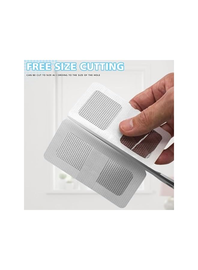 The Bros Window Screen Repair Kit, Sticky Fine Screen Mesh Patch Repair Kit, Fiberglass Material Strong Adhesive Mesh Repair, Anti-Mosquito Tape Patchesfor DIY Repair Screen Sticker Set, 4" x 4", Gray, 12 Pcs - Image 5