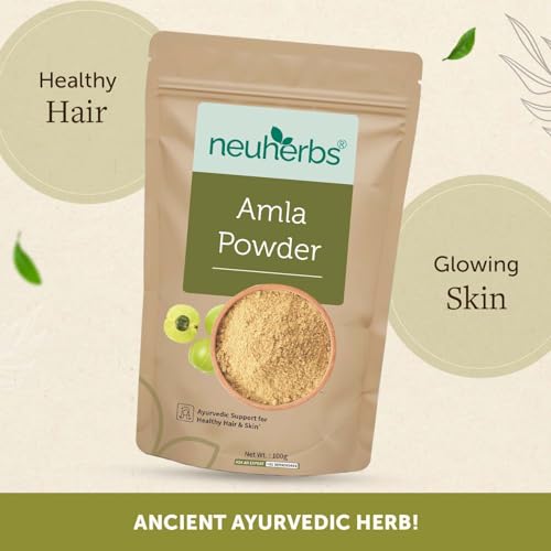 Neuherbs Amla Powder For Hair Growth & Glowing Skin - 100g | Gooseberry Fruit Powder For Hair, Eating, Drinking | 100% Pure & Natural With No Added Preservatives - Image 2