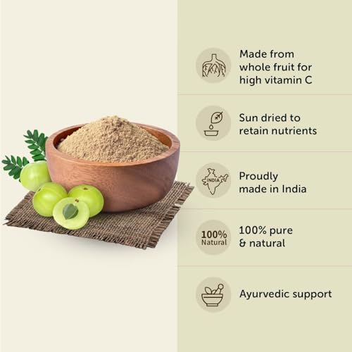 Neuherbs Amla Powder For Hair Growth & Glowing Skin - 100g | Gooseberry Fruit Powder For Hair, Eating, Drinking | 100% Pure & Natural With No Added Preservatives - Image 3