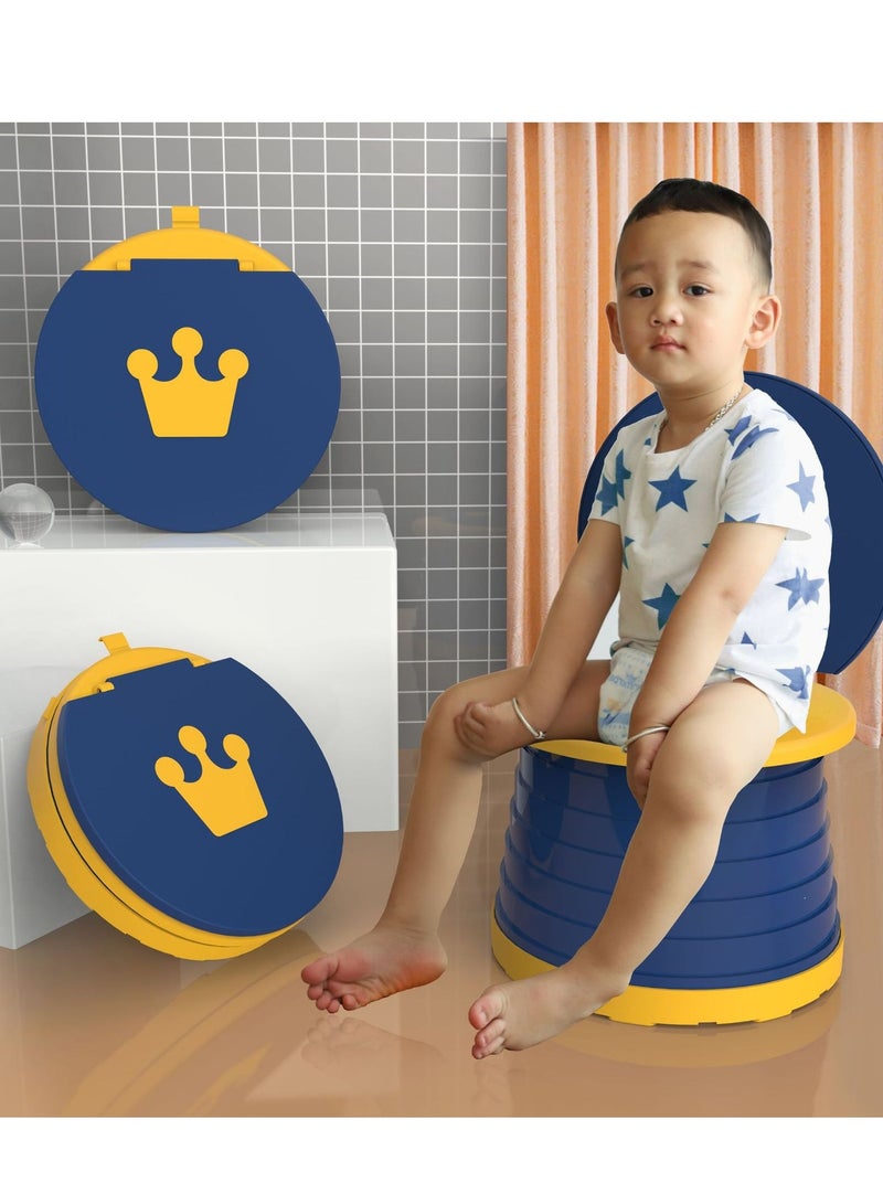 DOOKOO Travel Potty Seat for Toddler，Foldable Car Potty for Toddler, Portable Toilet Seat for Kids with Potty Liners, Absorbent Pads, Portable Potty Seat for Toddler Travel, Camping and Outdoor Use - Image 2