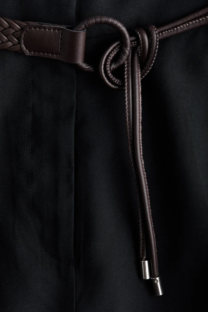 H&M Belted barrel trousers