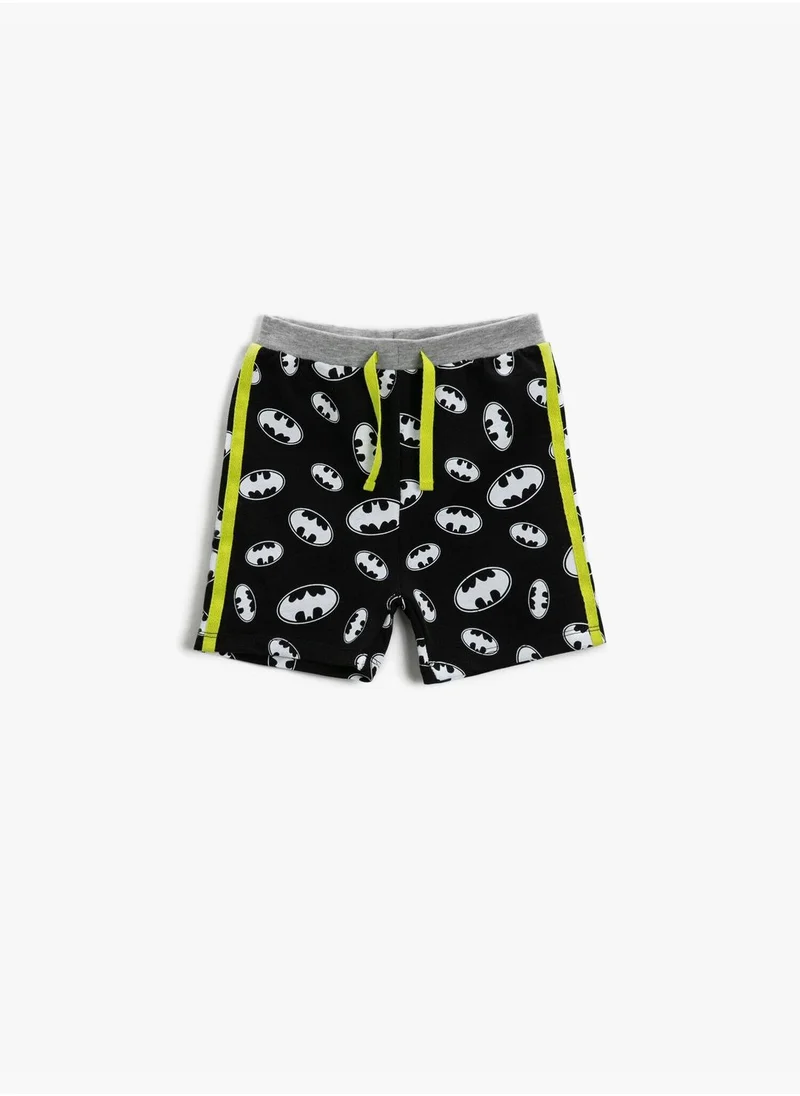 KOTON Batman Shorts Licensed Printed Drawstring Cotton