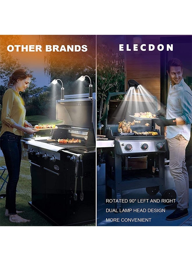 Peachjoy Grill Light for BBQ, Gifts for Men Father, 180° Durable Flexible Barbecue Light for Night Outdoor, 10 Super Bright LED Lamps Grill Lighting Accessories for Grill Handle, Not Included Battery - Image 3