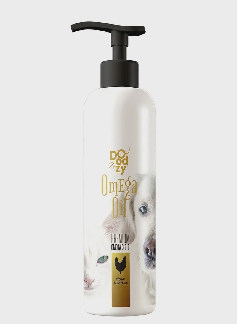Doodzy Salmon Oil Omega 3, 6, 9 for Cats & Dogs - 125ml - Image 1