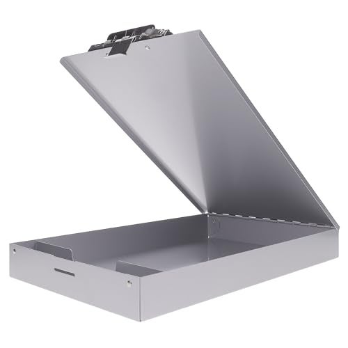 Saunders Metal Clipboard with Storage, Silver Single Layer Nursing Clipboard Folio, Letter Size Paper Organizer, Steel Clip with Self Locking Latch, Form Holder for Office, School & Work - Made in USA - Image 5