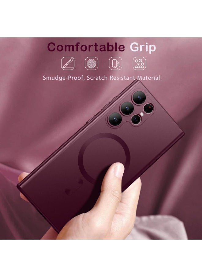 MUNTAQI Samsung Galaxy S23 Ultra Case Cover Compatible with MagSafe | Slim Thin Magnetic Protective Cover for Galaxy S23 Ultra 6.8-Inch | Shockproof, Wireless Charging Support, Anti-Yellow Clear Case | Magnetic Back Case for Daily Protection - Image 3