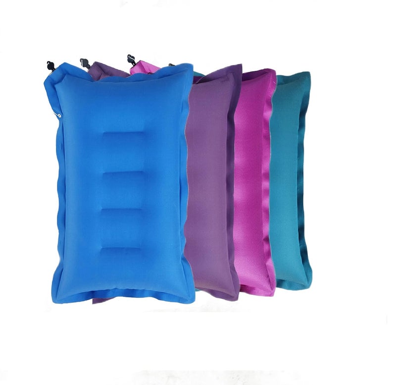 RAV Pack of 3 Cushion Sleeping Bag Backpacking Pillow Soft Comfortable Air Inflatable Travel Pillow Tourist Pillow Sleeping Tourist Pillow Color Multi Color - Image 4