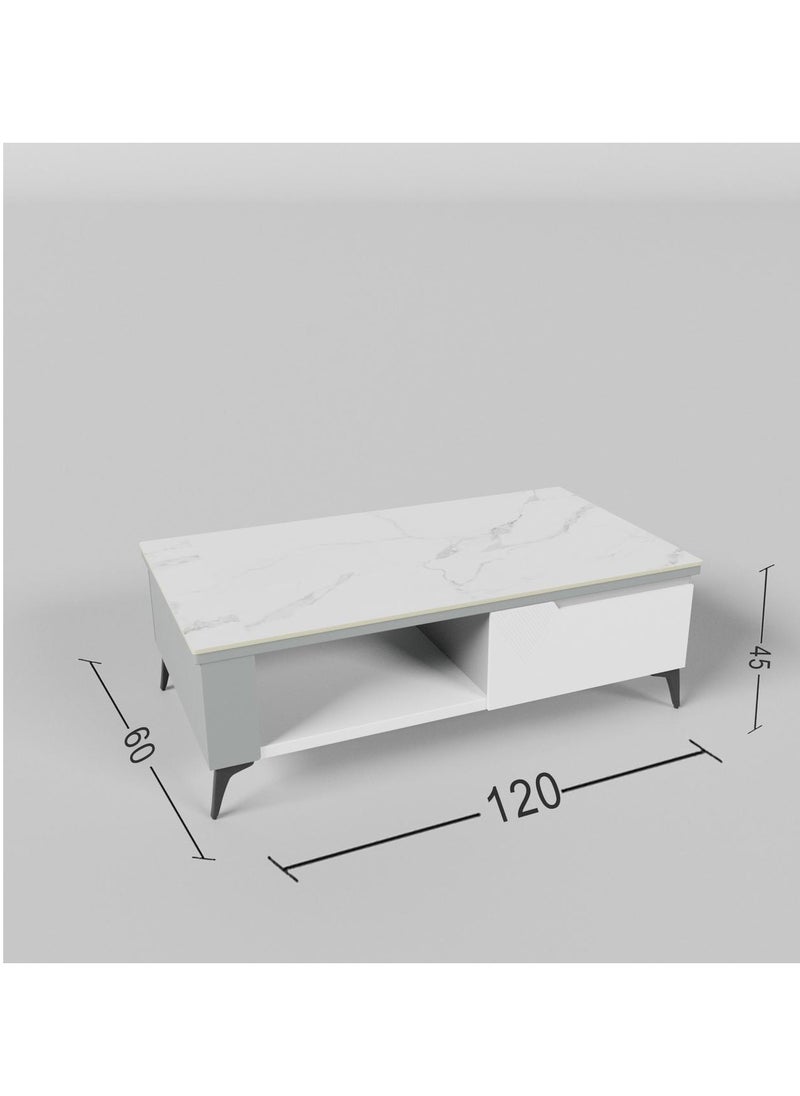 ZAHRAT ALFKHAMAH - Elegant coffee table with golden accents - 5-piece set with a modern and attractive design - Image 1
