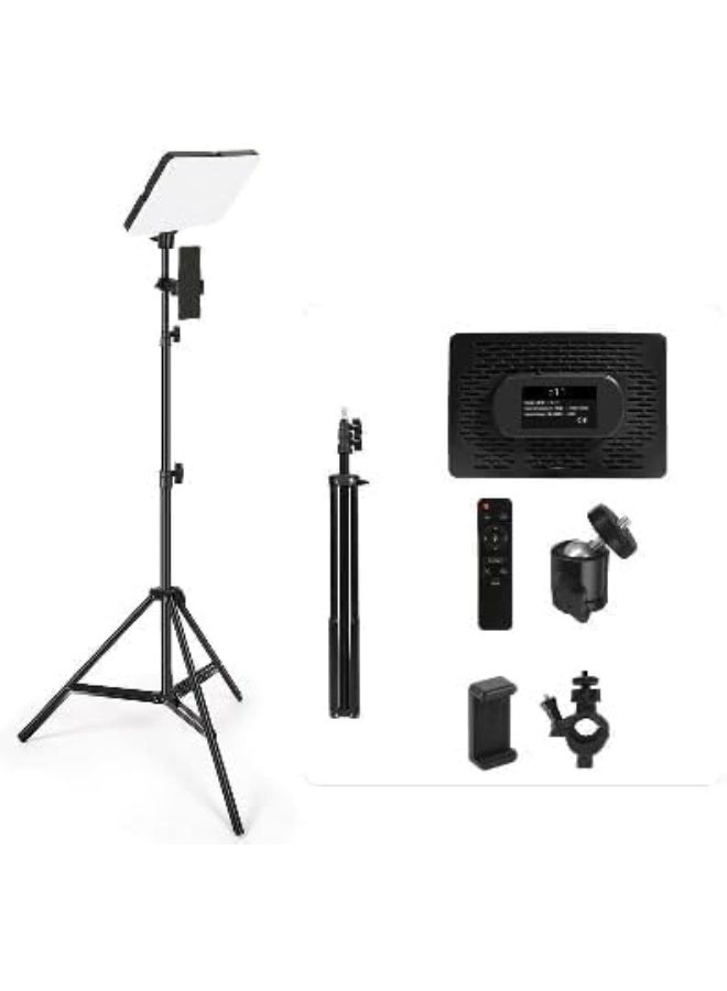 P11 Professional LED Fill Light with 2M Metal Tripod - Durable Studio Lighting Kit with Remote Control and Phone Holder - High-Quality for Vlogging and Live Streaming