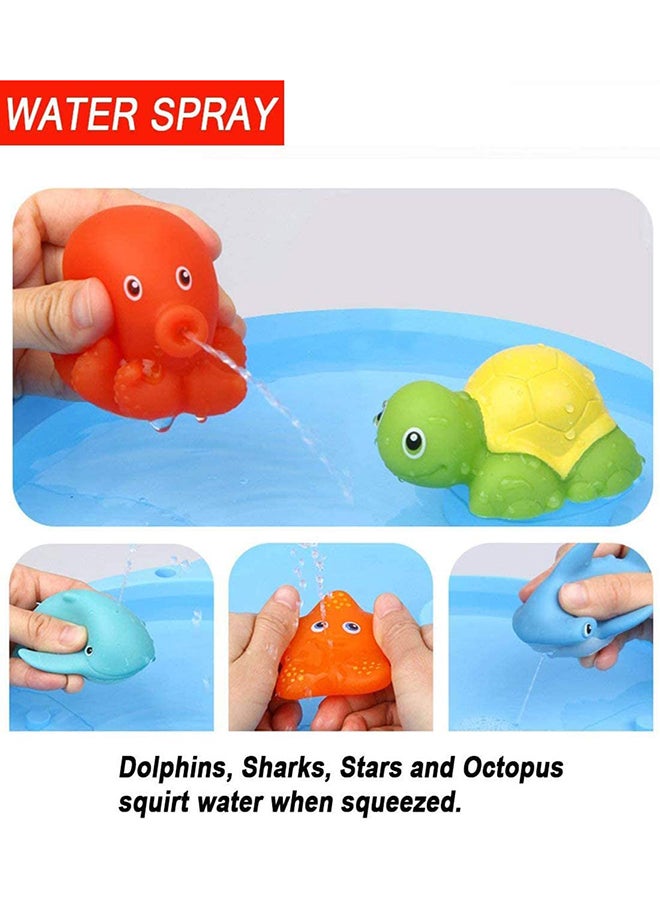 مجموعة ألعاب ضغط رشاشة للماء بتصميم شخصية دوري من فيلم Finding Nemo مناسبة للاستحمام مكونة من 7 قطع - Image 5