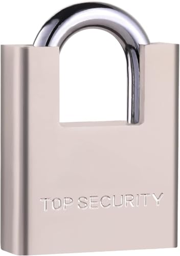 AMMIY Locks with 4 Keys，Keyed Alike Heavy Duty Pad Lock，Outdoor Solid Brass Keyed Padlock, High Security Wraped Beam Padlock with Key for Gate Lock School Gym Locker Storage Unit Fence Hasp Toolbox - Image 1