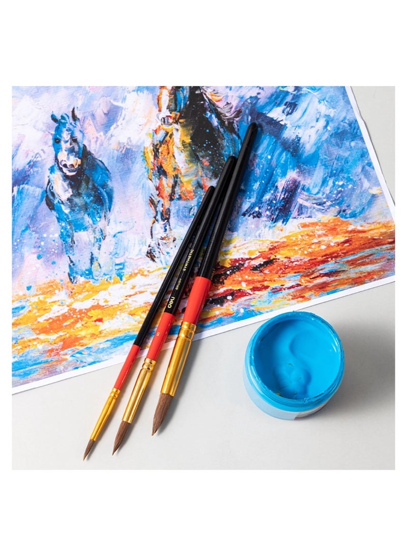 Deli 3-Piece Round Pony Brush Set - Image 2