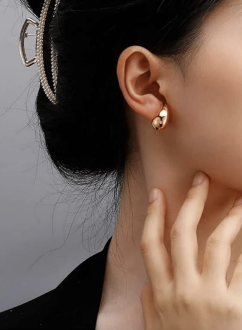 Jewelry Set of 8 Pieces of Trendy Colorful Water Drop Rectangular Earrings, with Colorful UV Deposits, Made of Lightweight and Anti-Corrosive Materials, and Finished with a Smooth Metal Finish. - Image 5