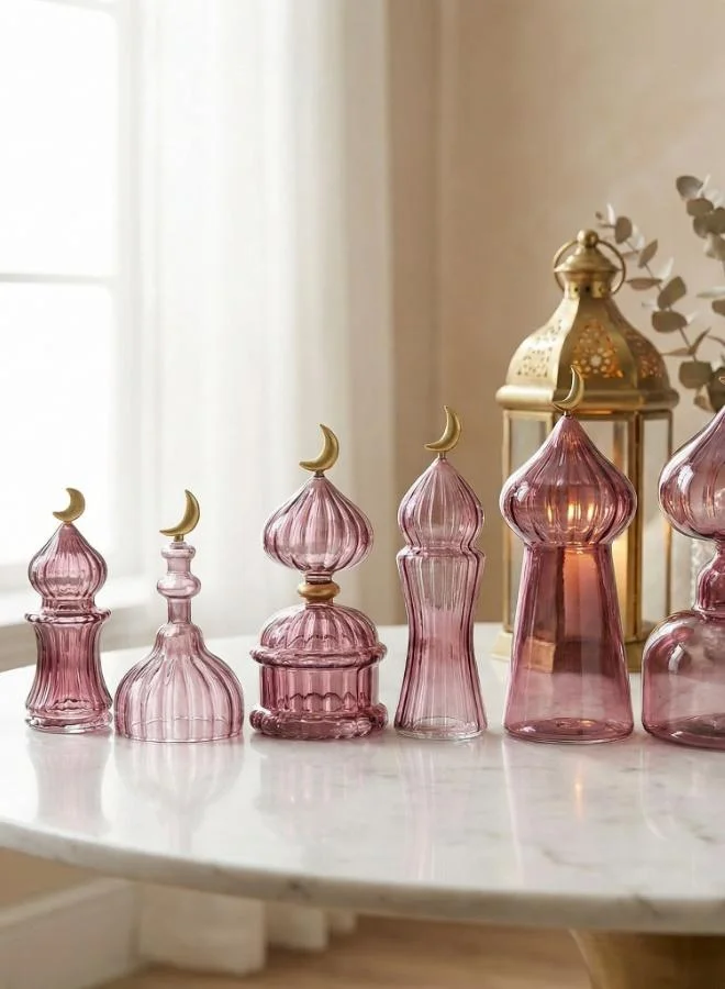 صلصال هلال - قطعة زجاج زينة مصنوعة يدوياً