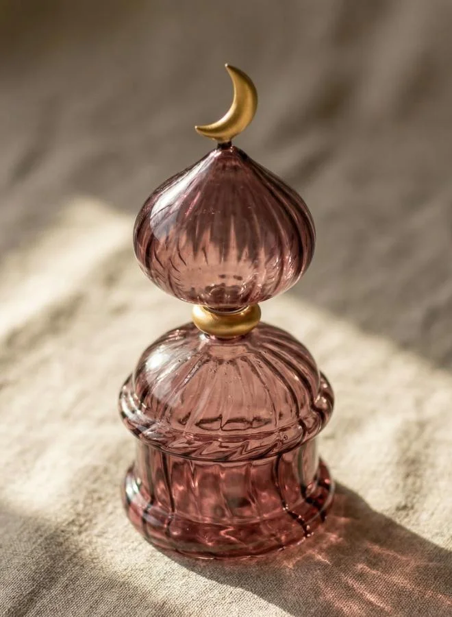 صلصال هلال - قطعة زجاج زينة مصنوعة يدوياً