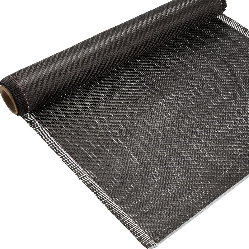 Tudomro تودومرو 10 قدم × 12" قماش ألياف الكربون الأسود ورقة ألياف الكربون قماش نقي 2 × 2 نسج تويل-3k/220g لتعزيز الهياكل في جدار خرساني قبو إصلاح قارب (1 لفة) - Image 1