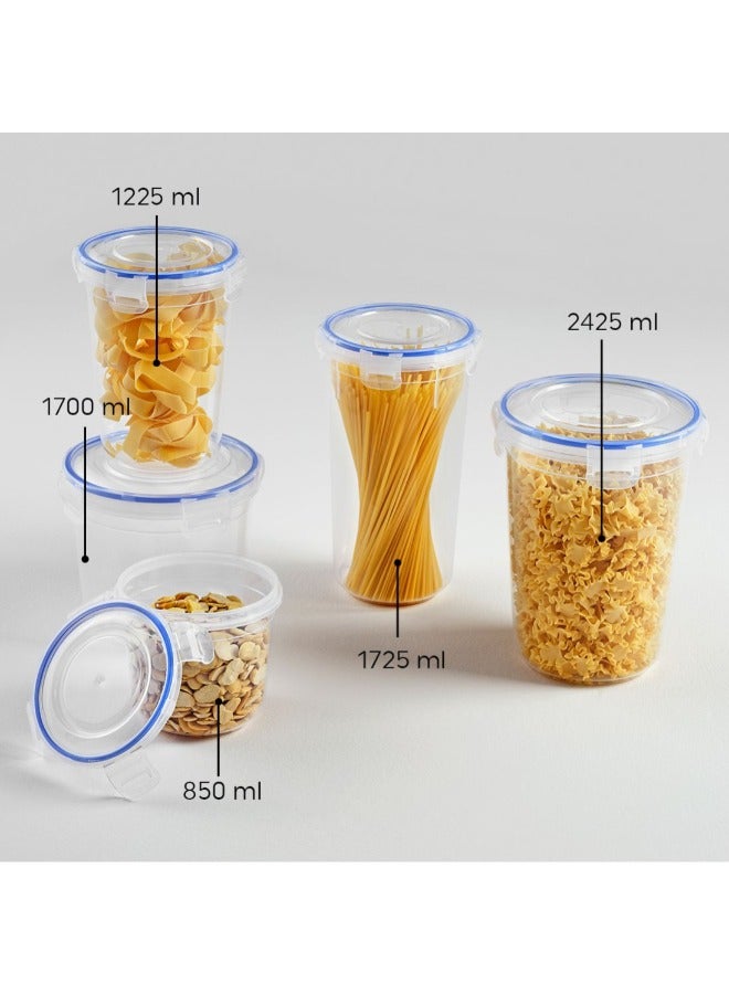 دنيا بلاستيك دنيا - حاوية دائرية زرقاء للتخزين مع غطاء محكم للثلاجة - حل لتخزين الطعام - خالية من البيسفينول أ والرصاص   سعة 1700 مل - Image 3