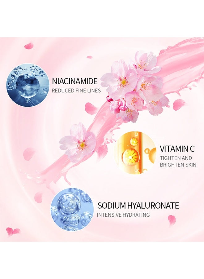 لايكو كريم ساكورا إيسنس ، سيروم فيتامين سي لتحسين البشرة تقليل التجاعيد والترطيب مرطب تعزيز البشرة والجسم والوجه للبشرة الجافة (25 جم) - Image 2