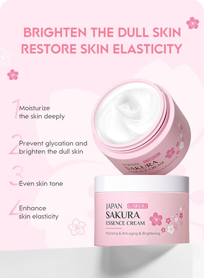 لايكو كريم ساكورا إيسنس ، سيروم فيتامين سي لتحسين البشرة تقليل التجاعيد والترطيب مرطب تعزيز البشرة والجسم والوجه للبشرة الجافة (25 جم) - Image 4