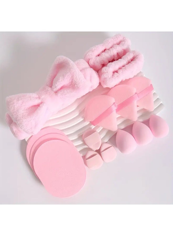 JUMEI 15PCS Dual-Use Makeup Sponge Set – Wet & Dry Beauty Blending Sponges for Smooth Foundation & Facial Application - Image 4