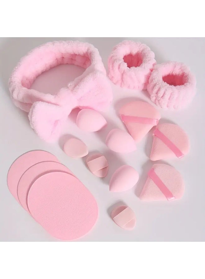 JUMEI 15PCS Dual-Use Makeup Sponge Set – Wet & Dry Beauty Blending Sponges for Smooth Foundation & Facial Application - Image 2