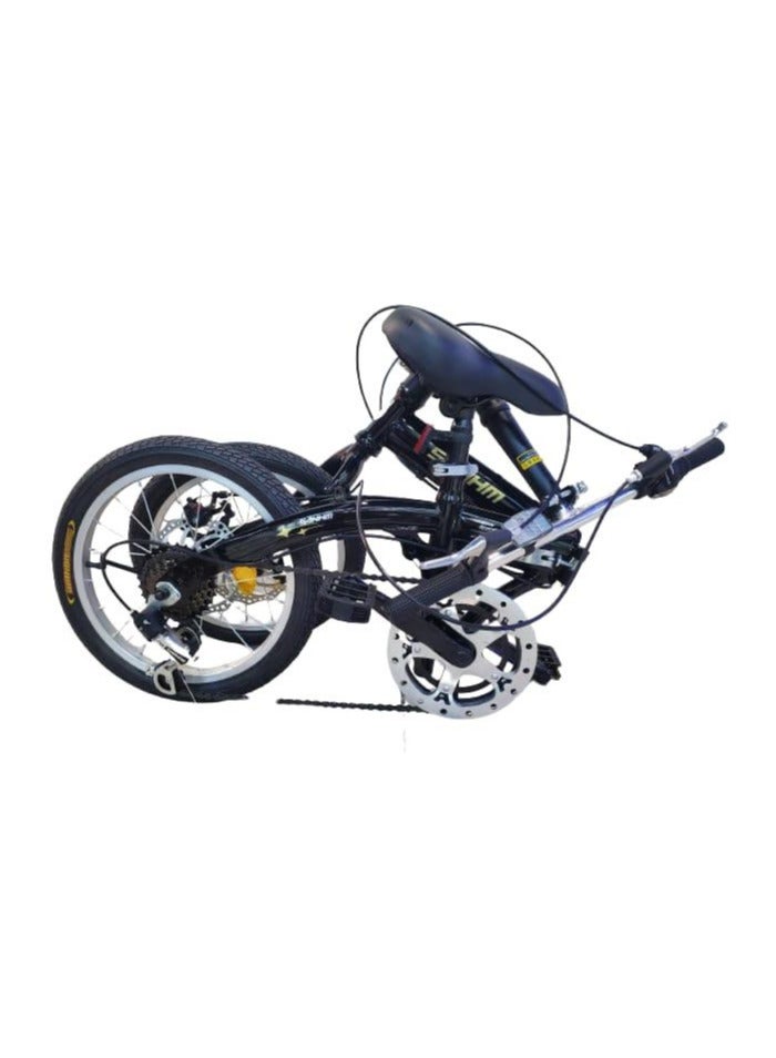 Generic Folding Bike for Men and Women 16 inches Wheel 6 Speed Foldable handlebar Dual disc Brake Spoke Wheel  - Image 2
