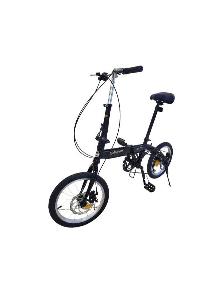 Generic Folding Bike for Men and Women 16 inches Wheel 6 Speed Foldable handlebar Dual disc Brake Spoke Wheel  - Image 4