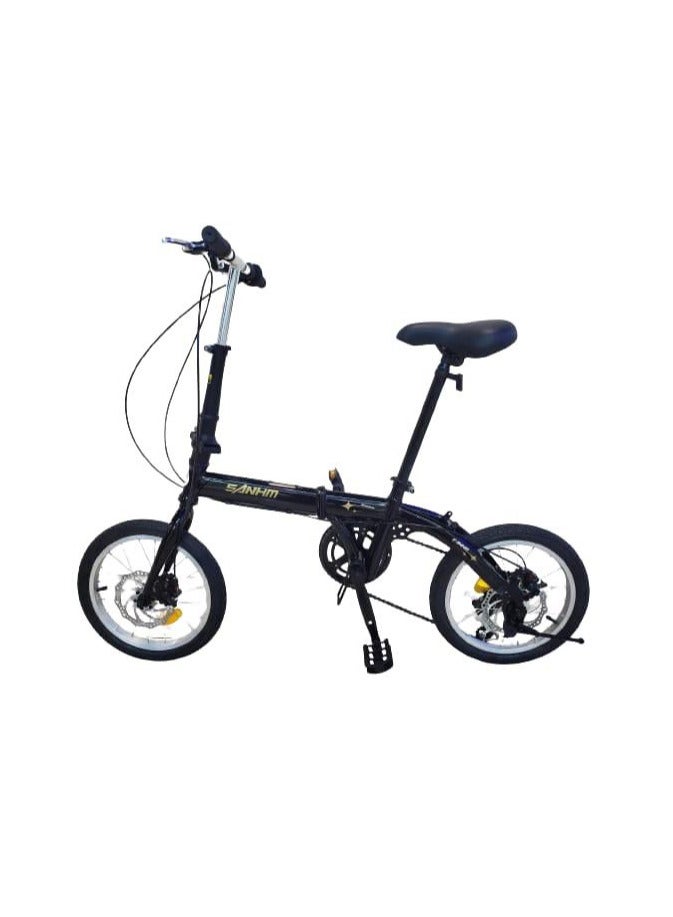 Generic Folding Bike for Men and Women 16 inches Wheel 6 Speed Foldable handlebar Dual disc Brake Spoke Wheel  - Image 5