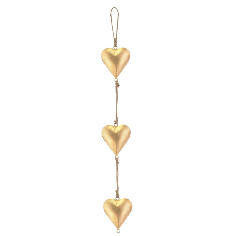 ANNA HOME Metal Heart Wall Art DÃ©cor â€“ Vintage 3D Hanging Love Sign, Rustic Farmhouse Wall Decoration, Antique Gold Finish, 27 Inch Romantic Home Accent - Image 5