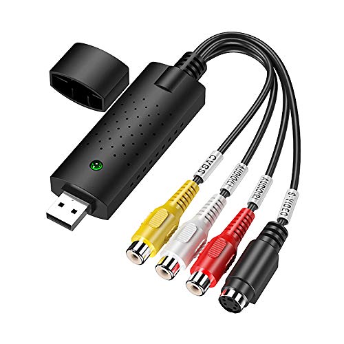 Microware USB 2.0 Video Audio Capture Card Device Adapter VHS VCR TV to DVD Converter Support Win 2000/Win Xp/Win Vista/Win 7/Win 8/Win 10 - Image 1