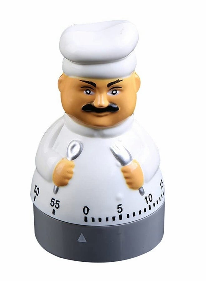 60 Minute Mechanical Cooking Timer Loud Alarm Manual Timer for Kitchen Use Chef Approved - Image 1