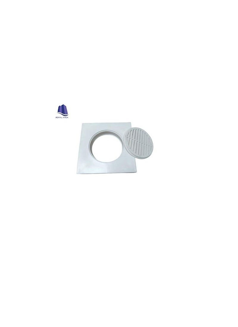 PVC 15x15 cm PVC White Bathroom Shower Floor Drain Trap Strainer  - Image 2