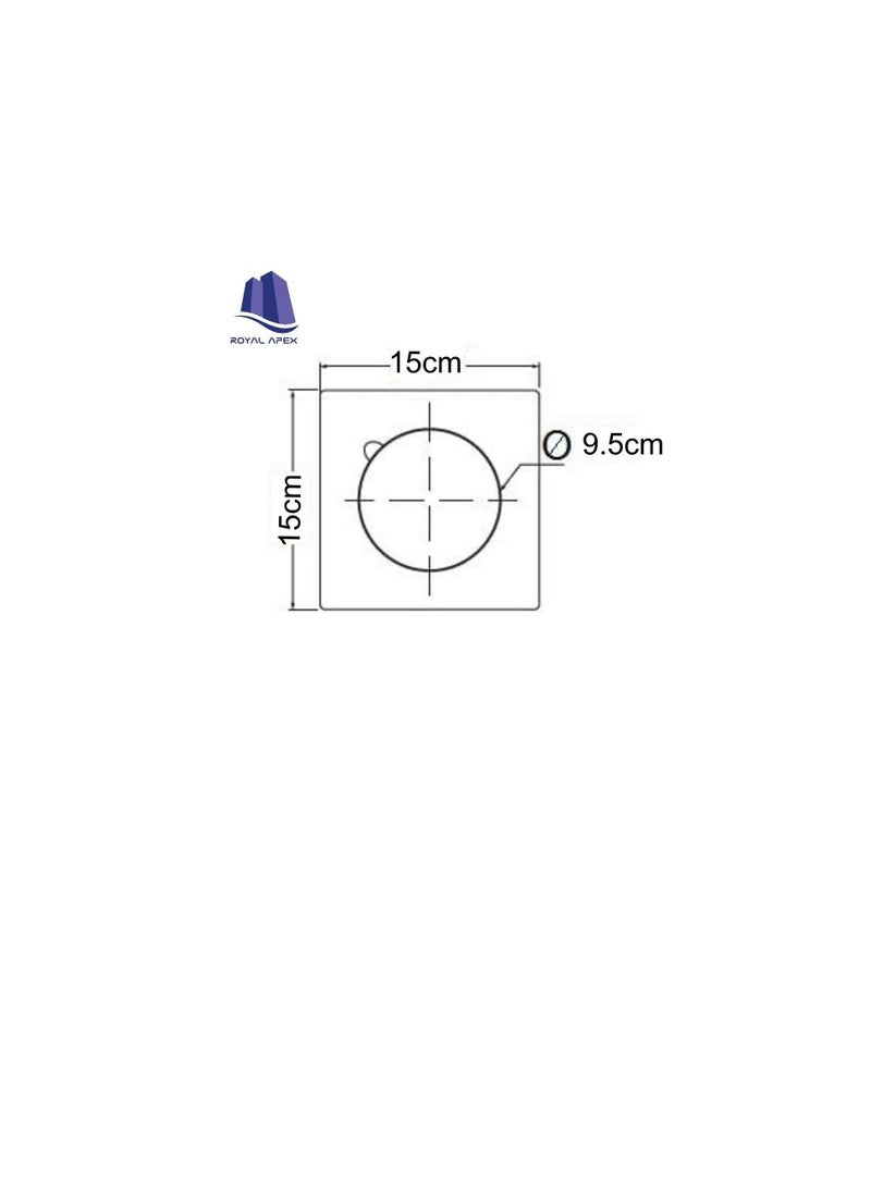 PVC 15x15 cm PVC White Bathroom Shower Floor Drain Trap Strainer  - Image 3