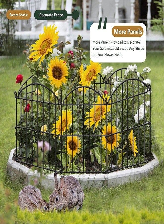 GILPWA Decorative Garden Fence 23 in(H) x 15.94ft(L), 15 Panels Animal Barrier Fence Arched Rustproof Metal Border Ground Stake No Dig Fence for Rabbit Dog, Outdoor Decor for Yard & Patio - Image 3