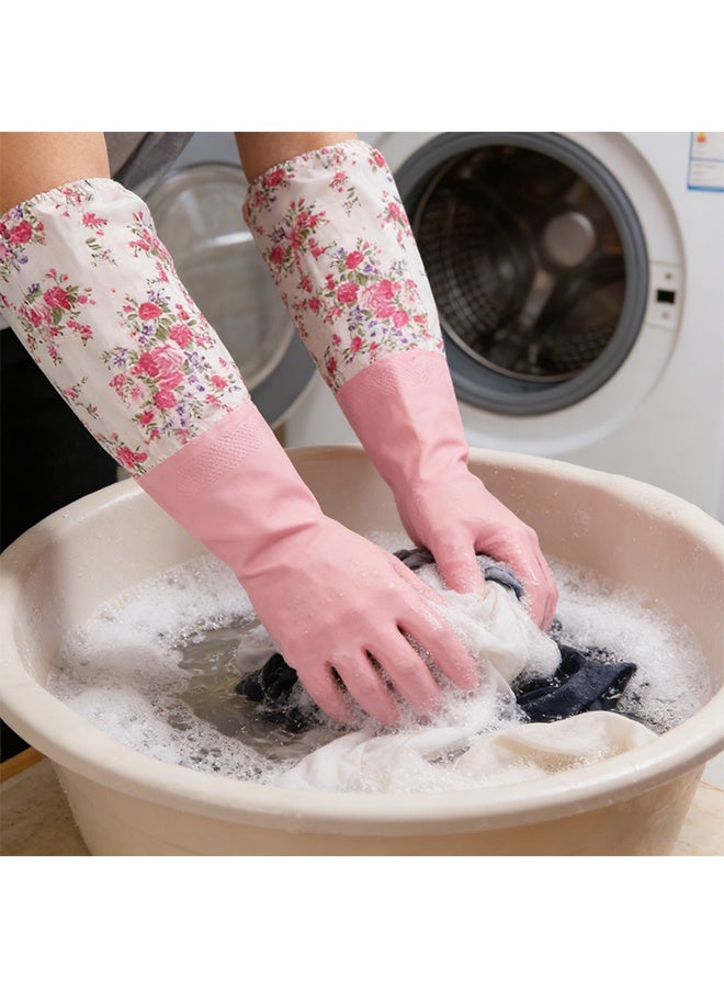 Multifunctional Dishwashing Cleaning Gloves,Reusable Waterproof Household Kitchen Dishwashing Gloves,Thickened Long Sleeved Skin Care Gloves,Non-Slip Laundry Kitchen Gardening Household Gloves - Image 4