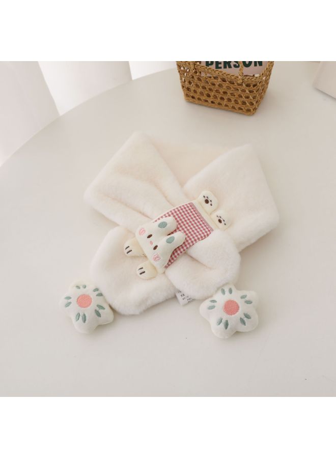 New Children's Scarf Autumn And Winter Plush Baby Scarf Parent-child Imitation Rabbit Fur Scarf Cartoon Scarf Children