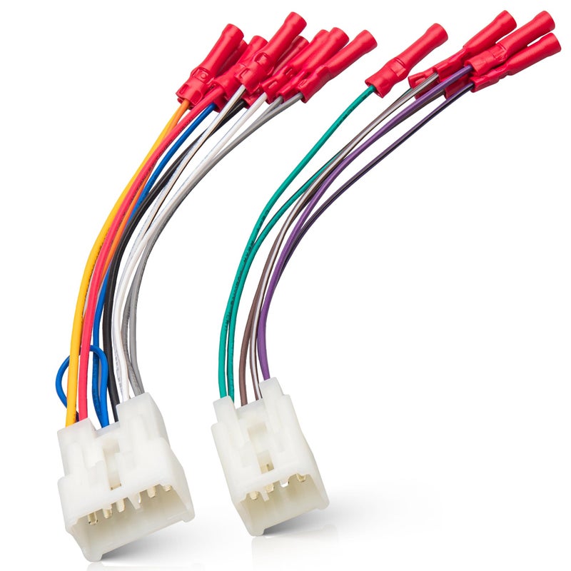 NuIth Car Radio Wiring Harness W/Butt Compatible with 92-17 Toyota RAV4 Sienna Tacoma Camry /09-18 Subaru Forester Impreza Outback Stereo Wire Connectors Adapter for Aftermarket Radio Mounting - Image 1