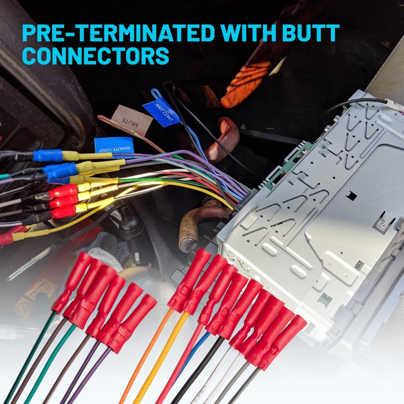 NuIth Car Radio Wiring Harness W/Butt Compatible with 92-17 Toyota RAV4 Sienna Tacoma Camry /09-18 Subaru Forester Impreza Outback Stereo Wire Connectors Adapter for Aftermarket Radio Mounting - Image 5