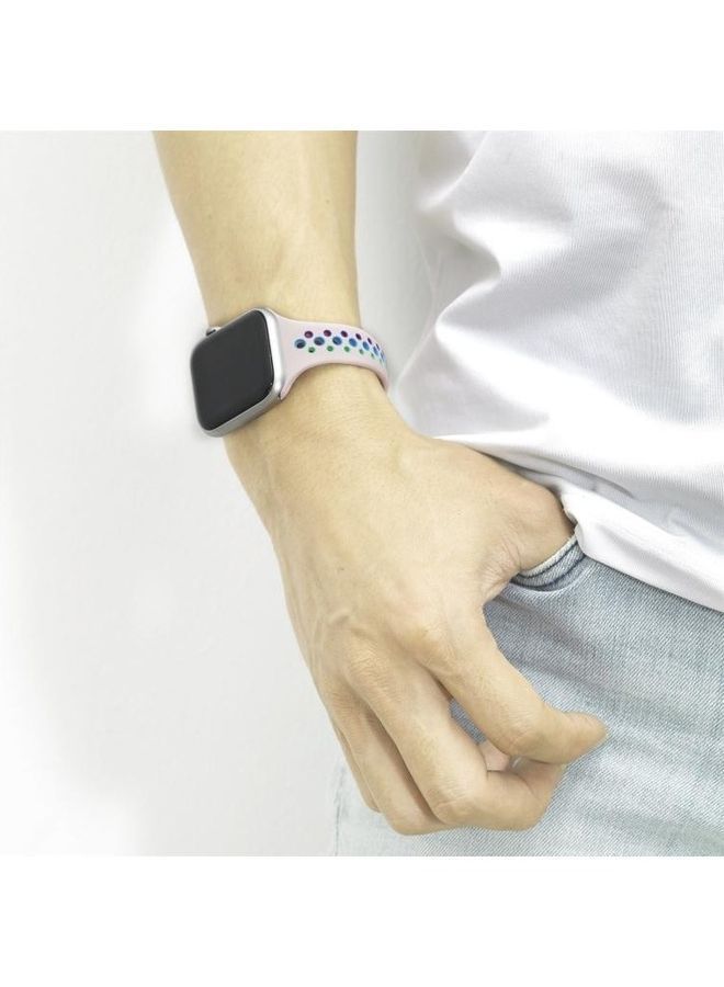 NIBEMINENT Replacement Strap For Apple Watch Series 6/SE/5/4 40mm And 3/2/1 38mm Pink - Image 5