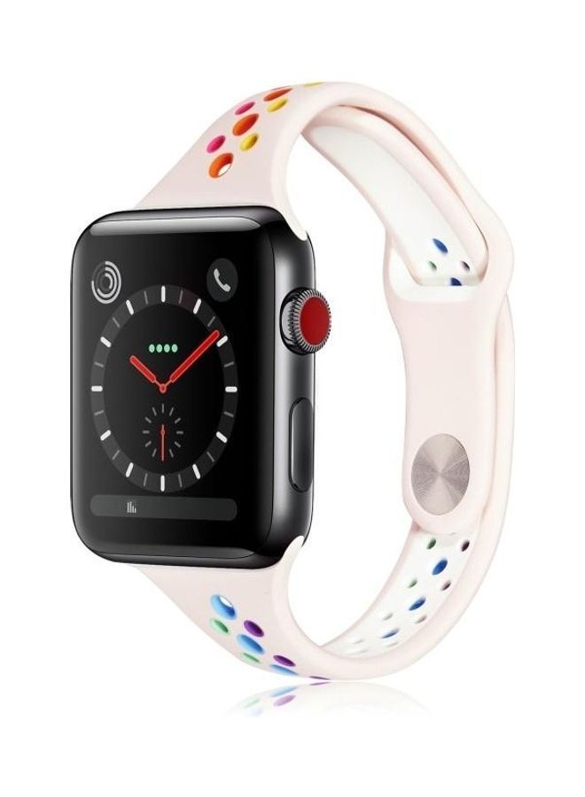 NIBEMINENT Replacement Strap For Apple Watch Series 6/SE/5/4 40mm And 3/2/1 38mm Pink - Image 2