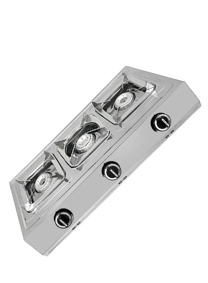 Gas stove stainless steel three burner - Image 2