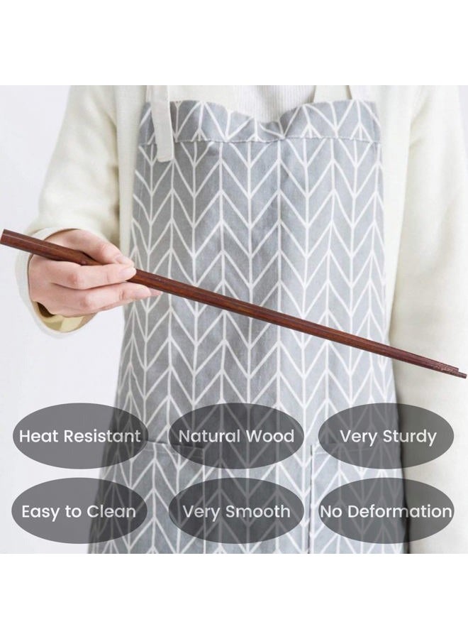 Donxote Wooden Noodles Kitchen Cooking Frying Chopsticks 16.5 Inches Brown Extra Long Set of 2 Pairs - Image 3