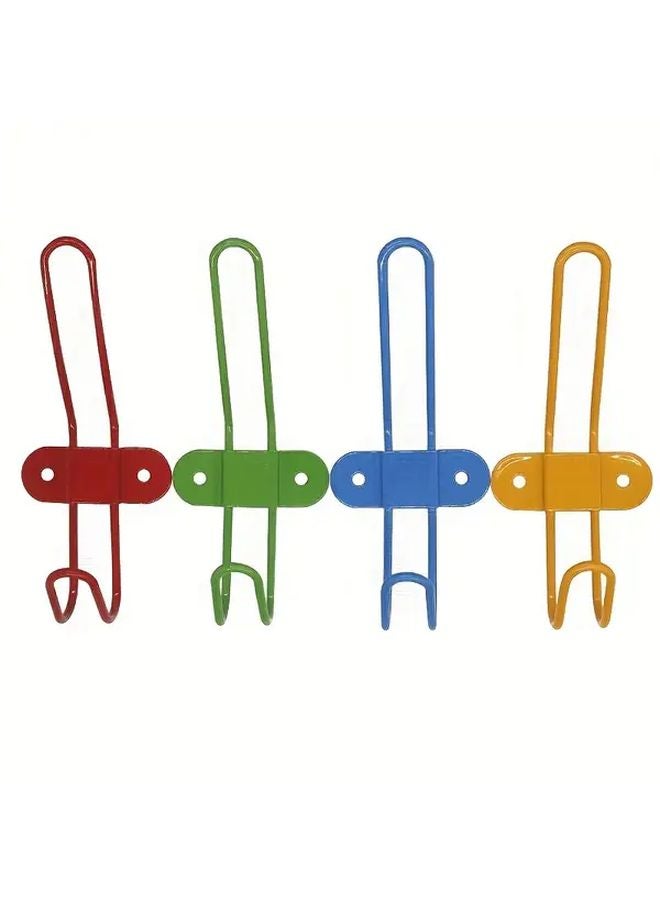 8 Piece Assorted Color Metal Wall Mounted Coat Hooks Heavy Duty Rustproof - Image 1