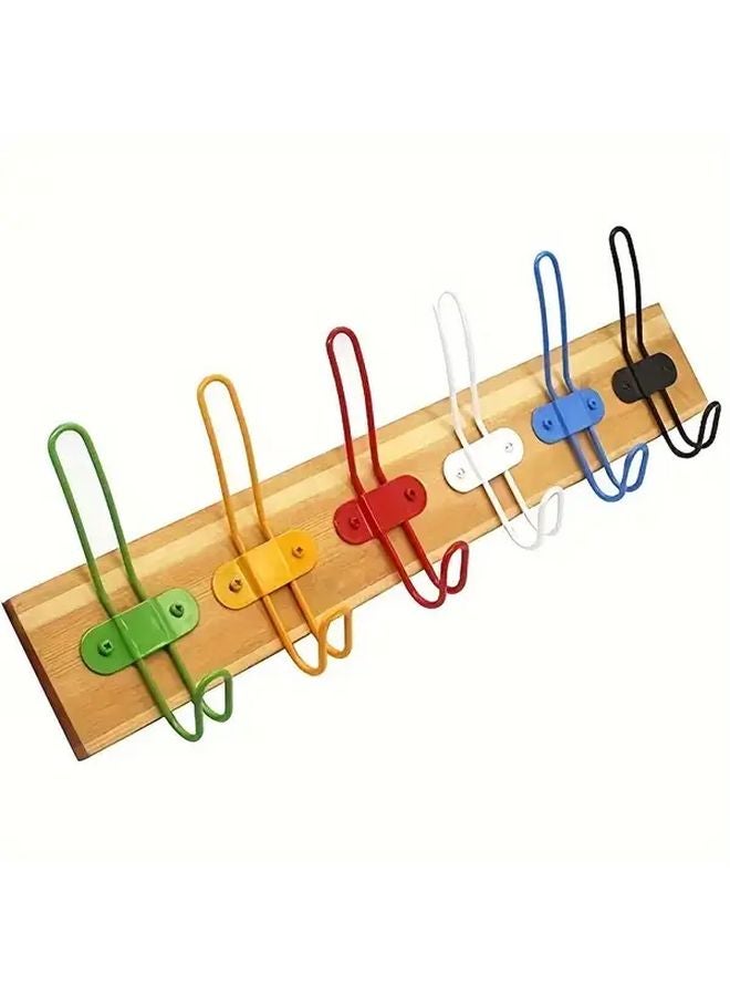 8 Piece Assorted Color Metal Wall Mounted Coat Hooks Heavy Duty Rustproof - Image 3