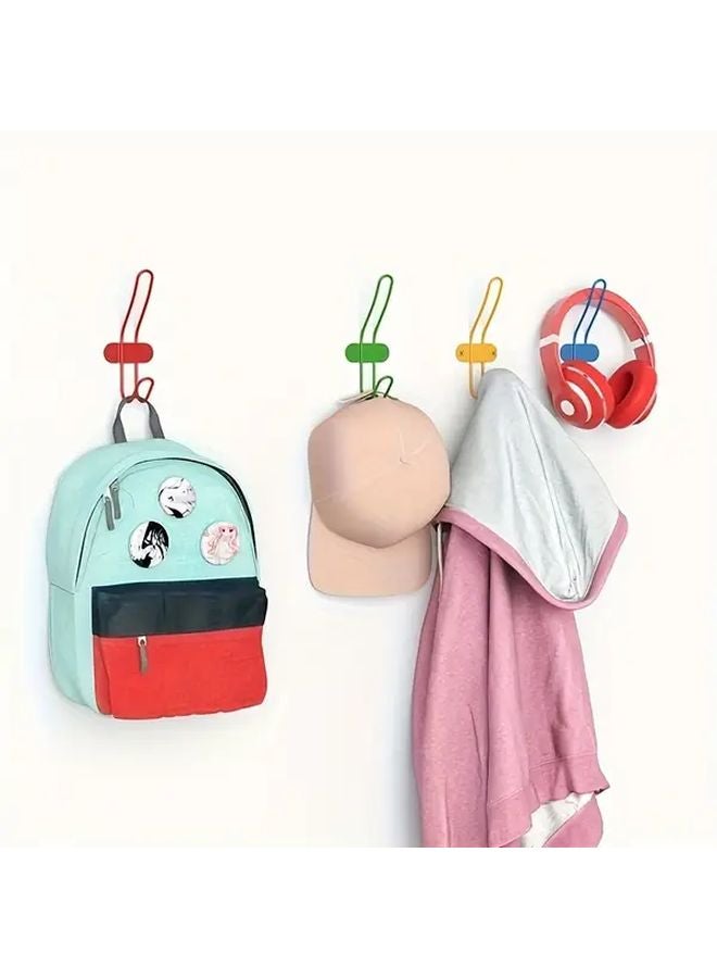 8 Piece Assorted Color Metal Wall Mounted Coat Hooks Heavy Duty Rustproof - Image 5