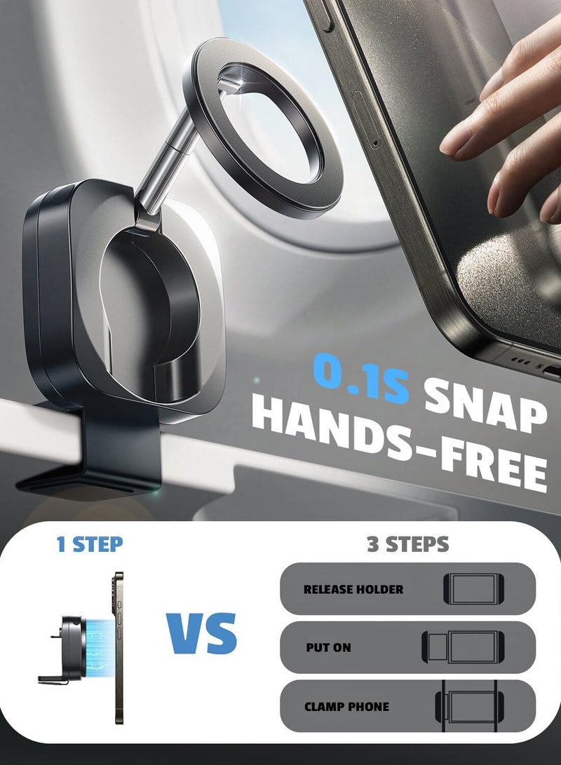 general Travel Essentials for MagSafe Car Mount Airplane Phone Holder, Handsfree Airplane Essentials Plane Phone Holder Flight Cell Phone Holder Travel Accessories Must Haves Flying fits iPhone 15 Pro - Image 2