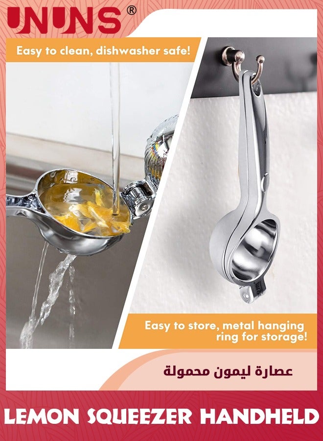 UNUNS Lemon Squeezer Handheld,2PCS Stainless Steel Lemon Citrus Orange Juicer With Strainer And Bowl,Lime Fruit Hand Squeezer Kitchen Tool,Dishwasher Safe,Easy to Clean  - Image 4